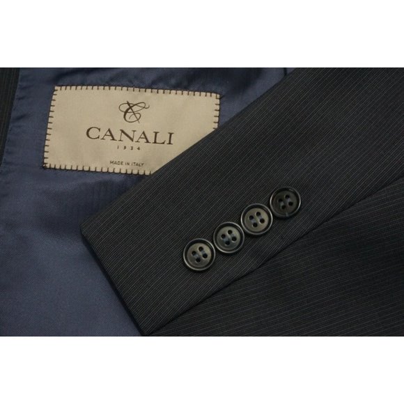 Canali 1934 Gray Blue 100% Wool Sport Coat Jacket Sz 46R